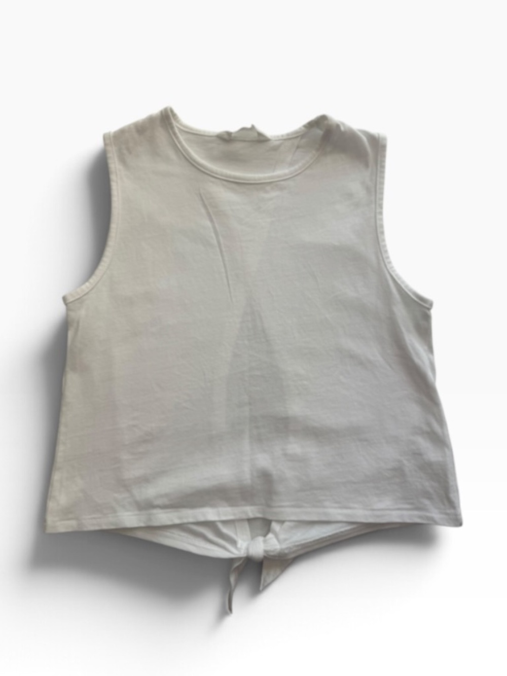 Mango Girls White Sleeveless Tie-Back Top Size 9-10 Years